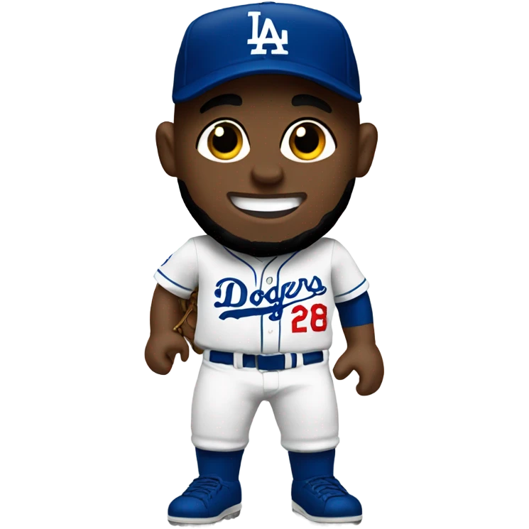 Nathaniel in Dodgers uniform  emoji