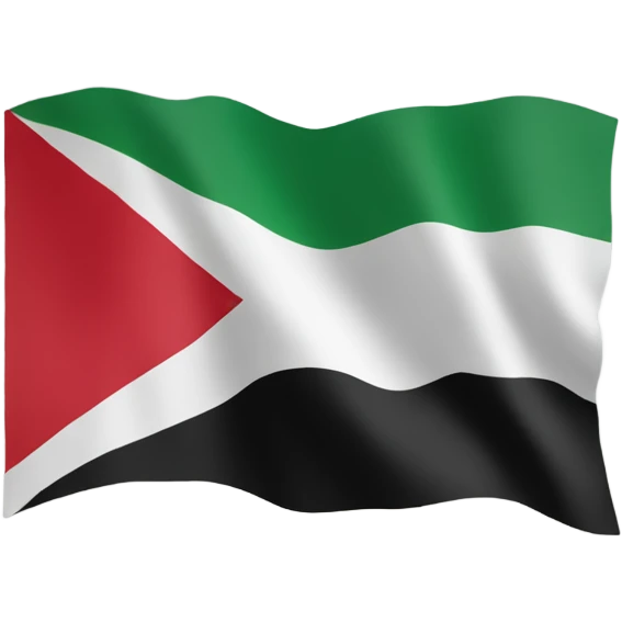 Palestine flag infused with the shape of the country  emoji