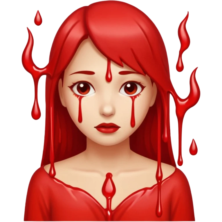 Woman dripping hot wax onto her own skin, controlled pain, ceremonial atmosphere emoji
