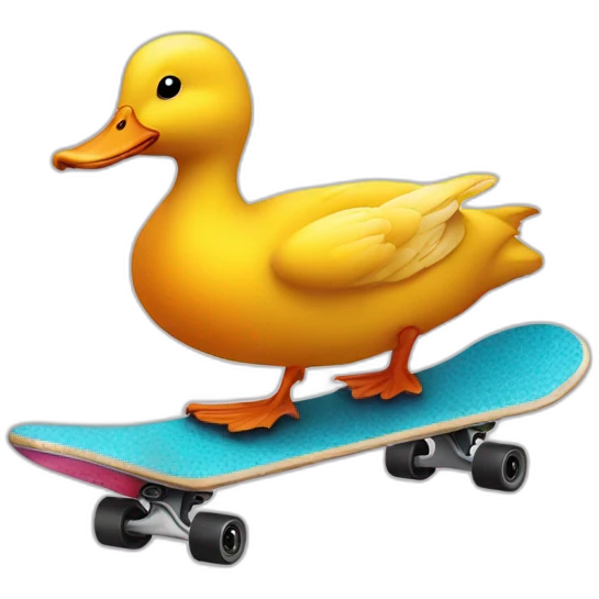 Skateboarding Duck emoji