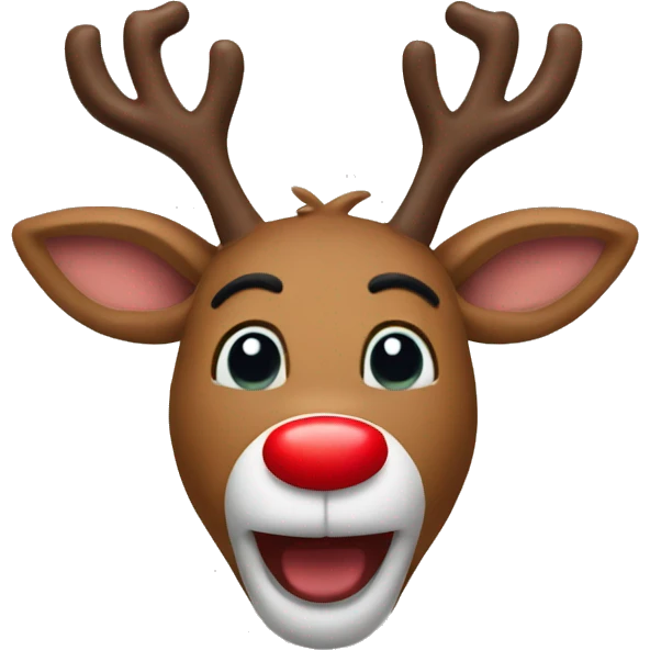 Rudolph, the red nose, reindeer emoji