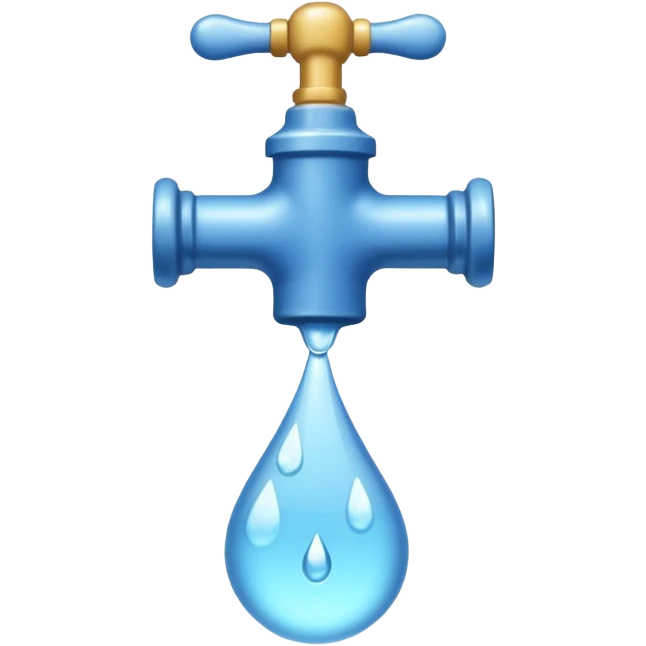 a tap with a small water droplet at the end emoji