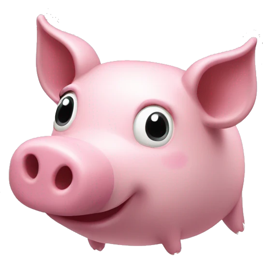 Holiday swim meet logo flying pig emoji