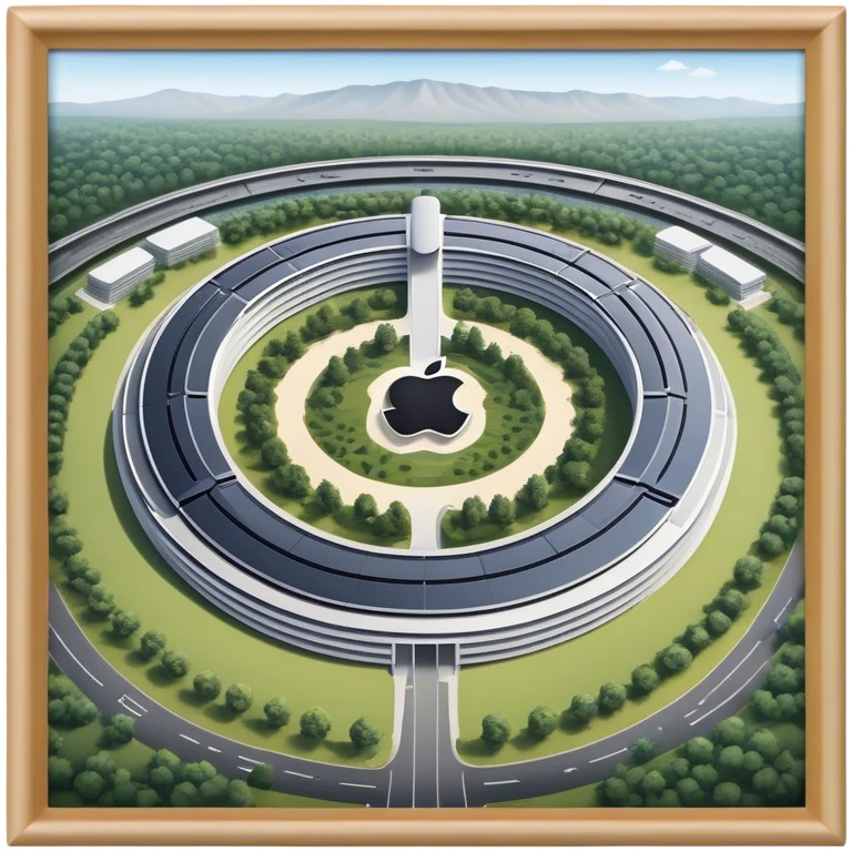apple park aerial emoji