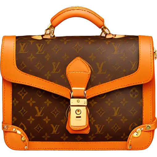 Louis Vuitton bag orange emoji