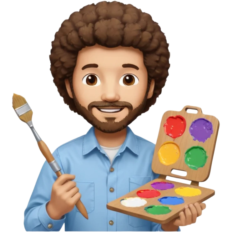 bob ross painting emoji