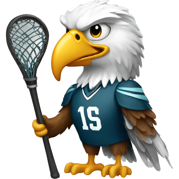 Eagle with lacrosse stick  emoji