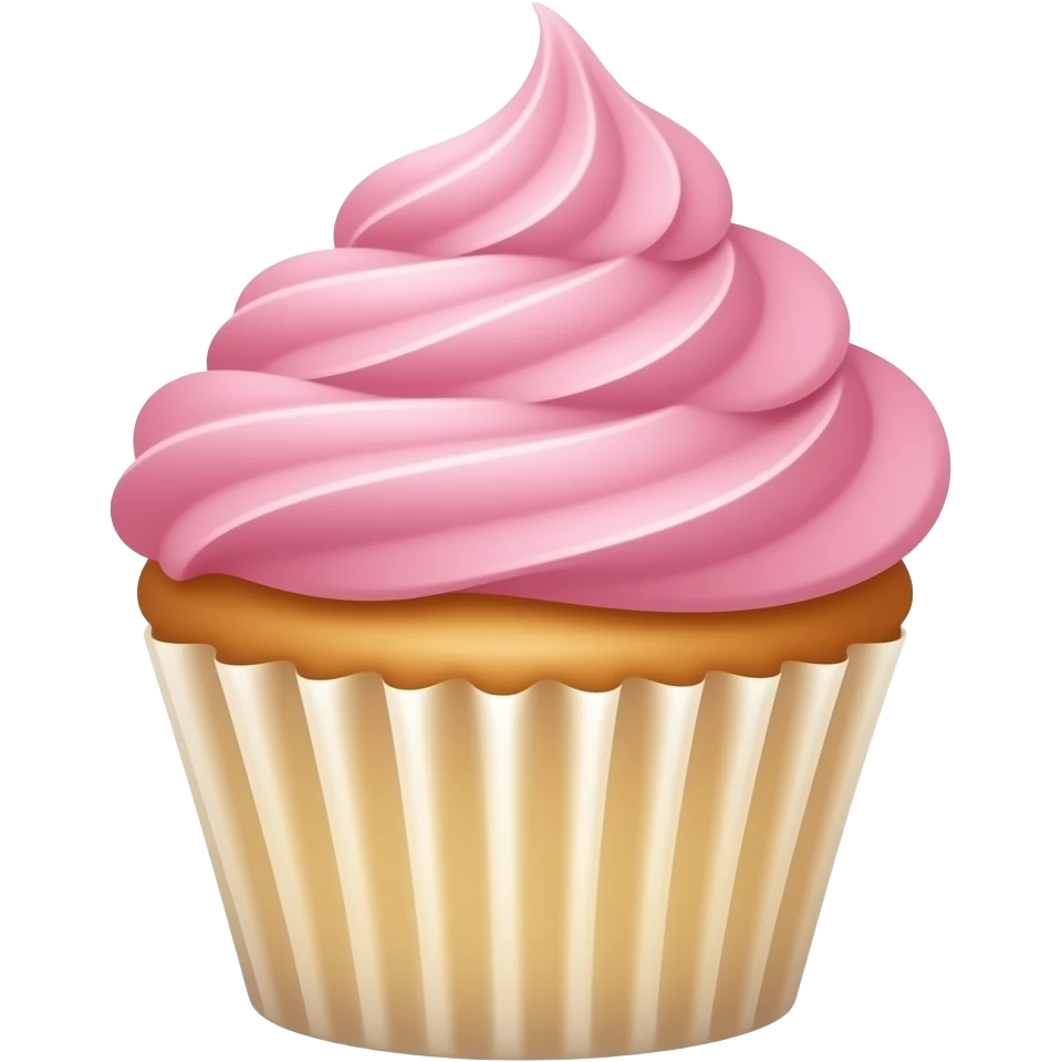 Cupcake with pink icing emoji