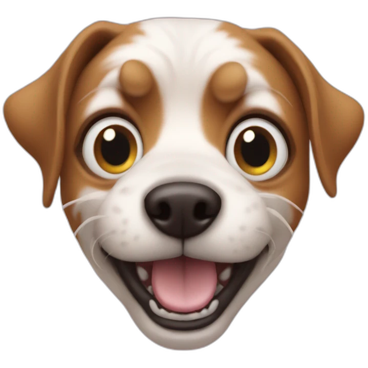 crazy dog with spirals for eyes emoji