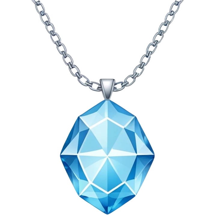 Light blue crystal necklace emoji