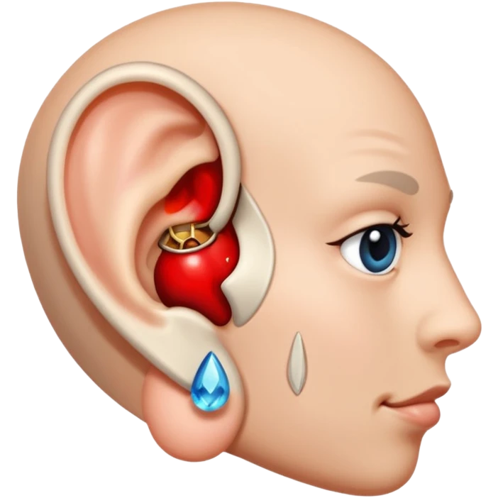 Ear with piercing emoji
