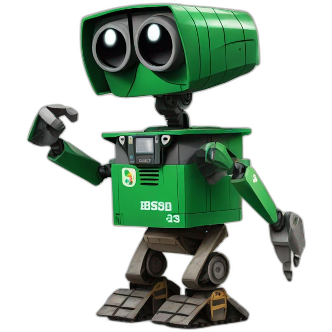 wall e wearing green boston celtics jersey emoji