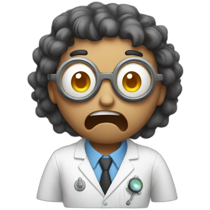 Scientific stressed emoji