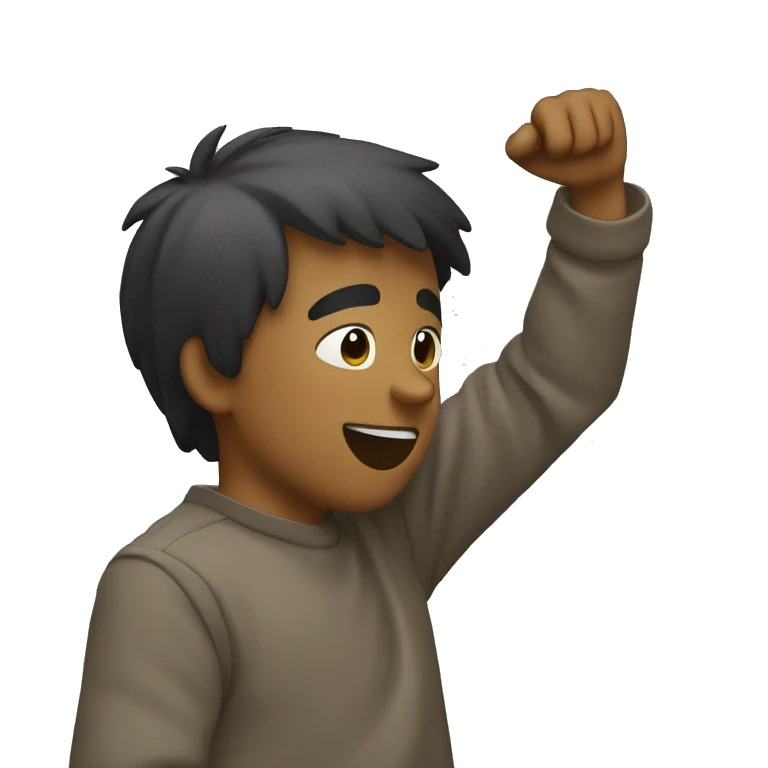 Garçon qui fait un Dab emoji
