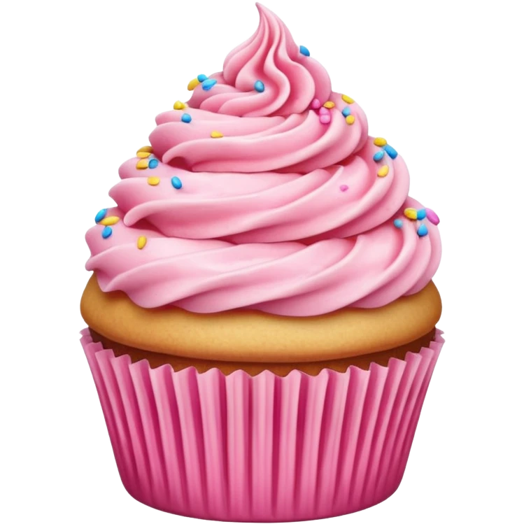 Cupcake with pink icing emoji