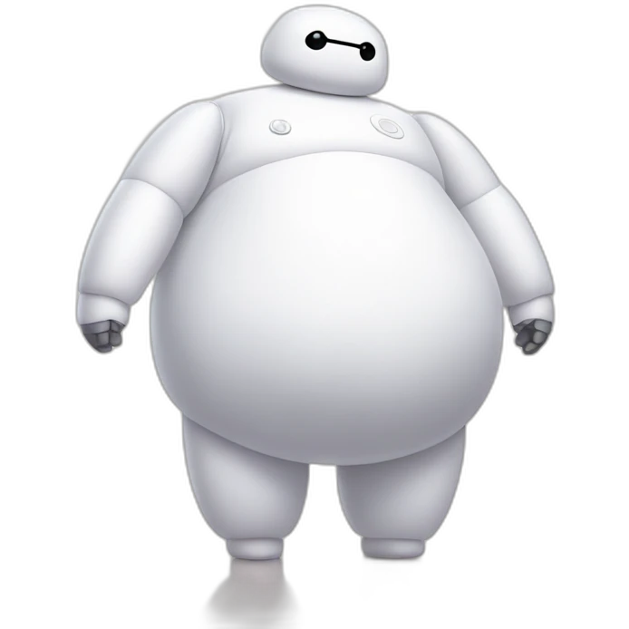 Baymax wearing ballerina outfit emoji