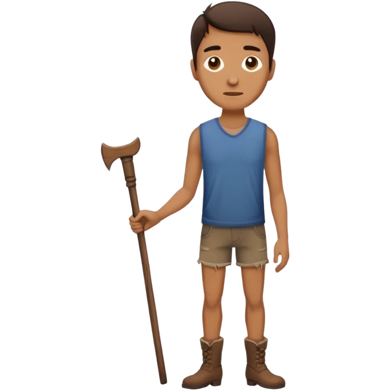 male wooden leg emoji