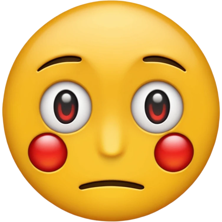Emoji con todo los ojos de rojo callado emoji