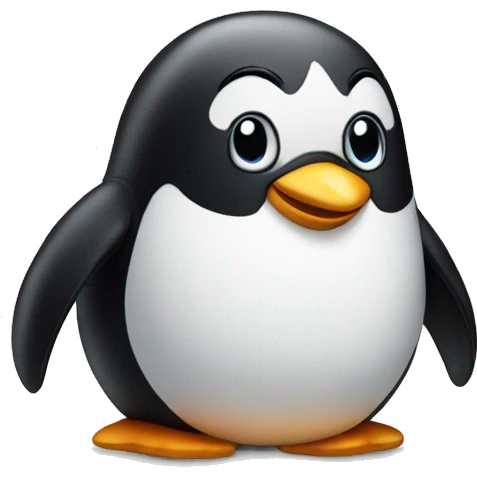 Beautiful smile penguin emoji