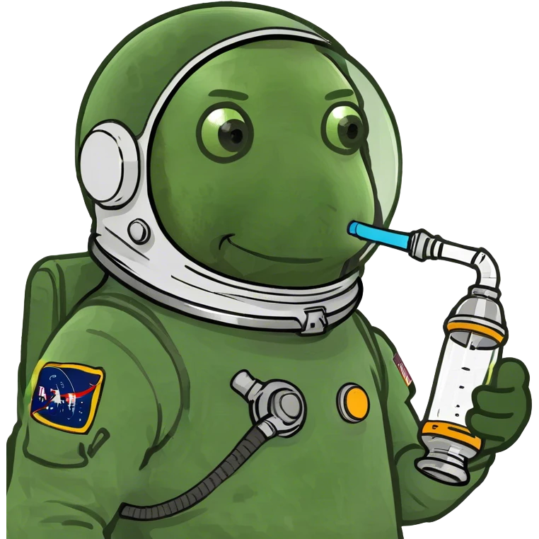 Astronaut on mars smoking a bong  emoji