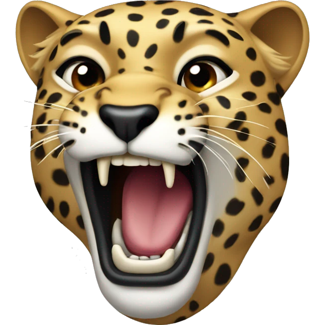 leopard roaring  emoji