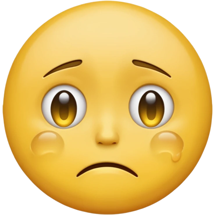 a round crying emoji without hollow cheeks emoji