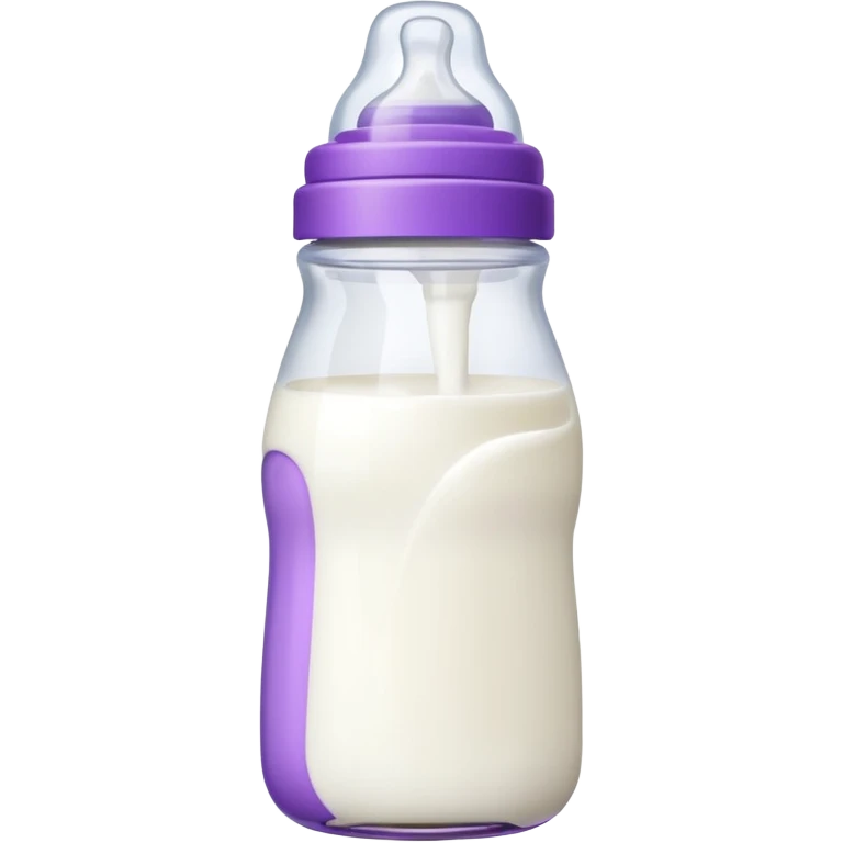 baby bottle white and purple emoji