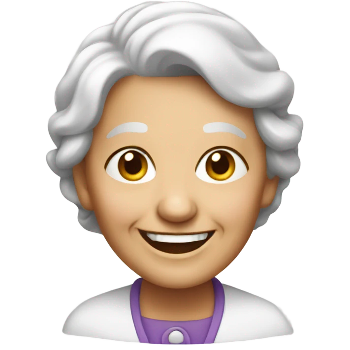 old lady smiling emoji