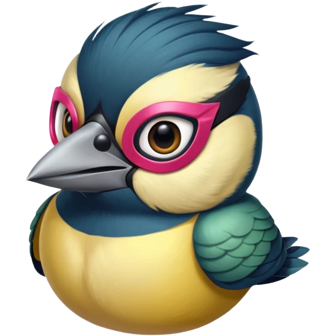 A great tit bird that is also a burglar. emoji