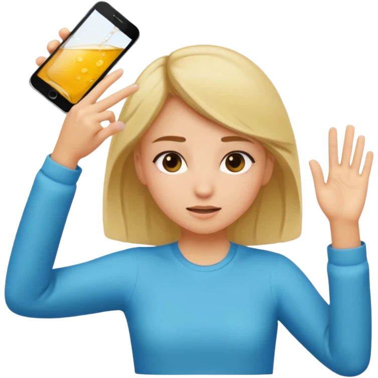 Girl doing dab emoji