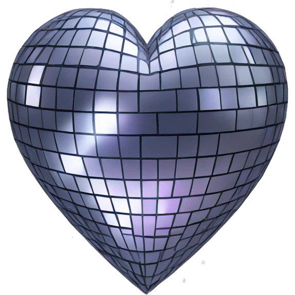 disco ball in shape of heart  emoji