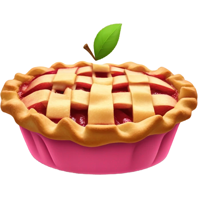 Apple pie colored pink  emoji