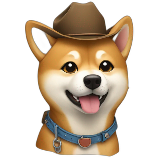shiba with cowboy emoji