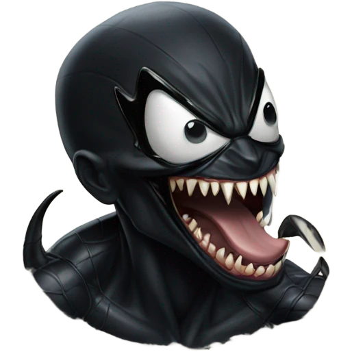 realistic portrait of boy venom emoji