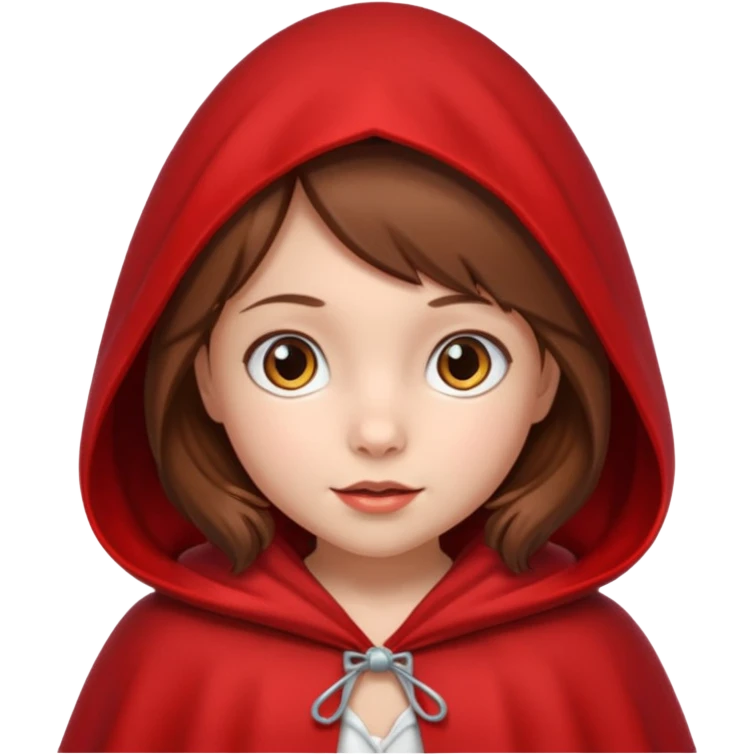 little red riding hood with brown hair 6 years old girl emoji