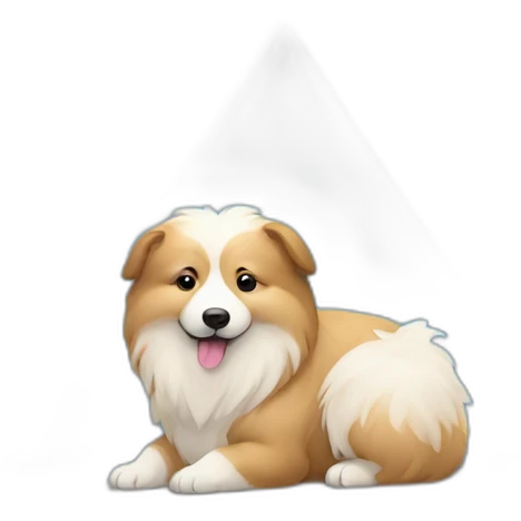 Iceland Sheepdog spitz triangle hears emoji