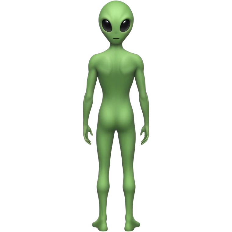 alien rear view standing emoji