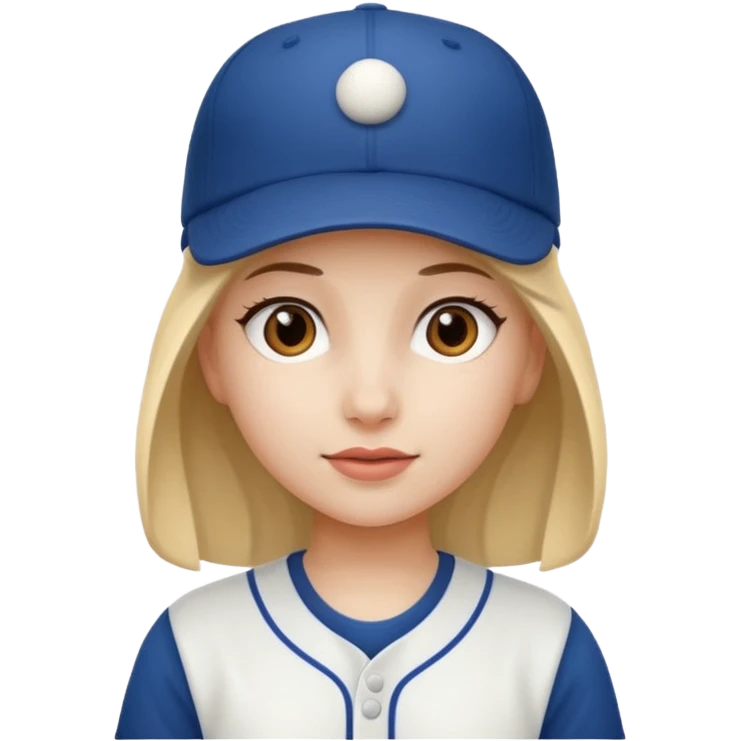 baseball hatted girl emoji