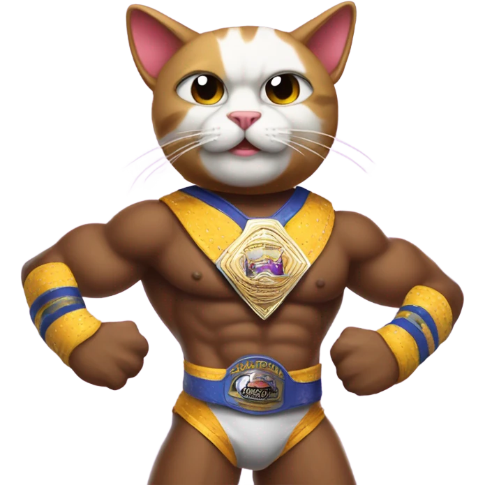Cat as a wwe wrestler  emoji
