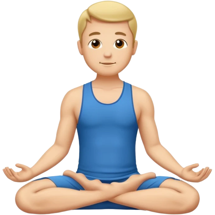 man doing yoga emoji