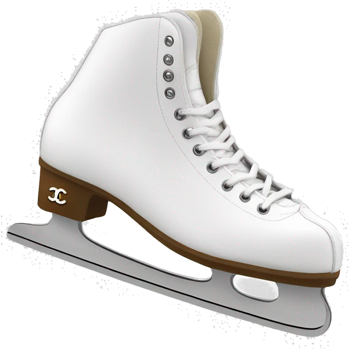 Chanel logo Figure skates white emoji