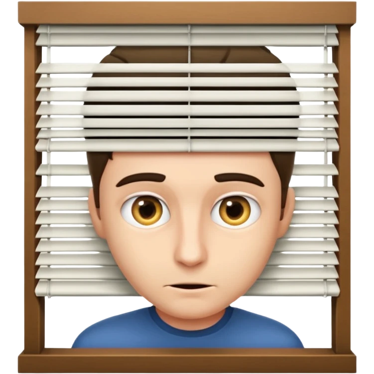 Male peeking behind blinds cuck emoji