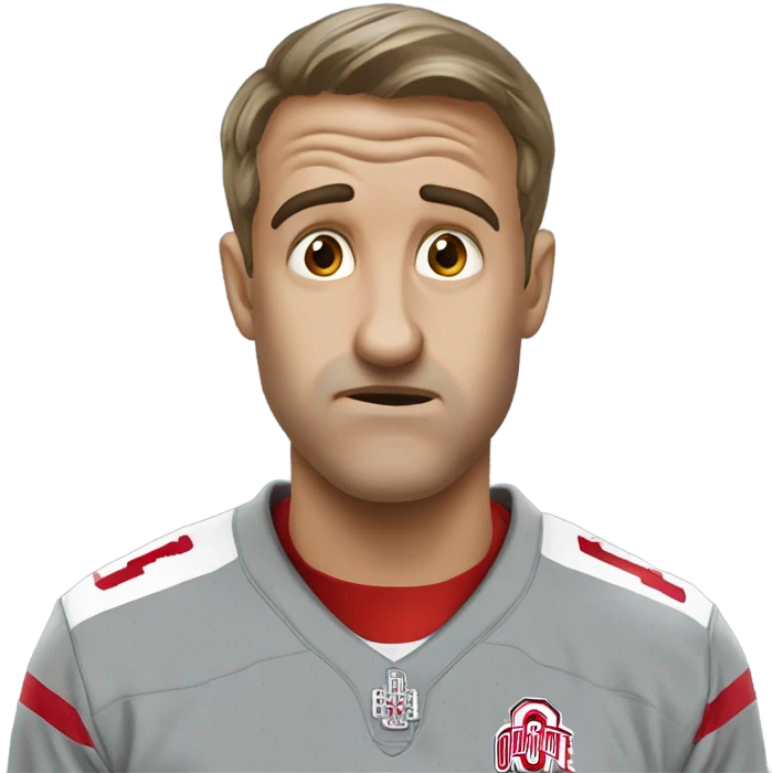 Ohio state fan anxious about the game outcome  emoji