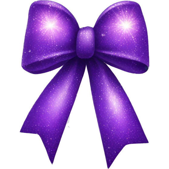 purple sparkling bow  emoji