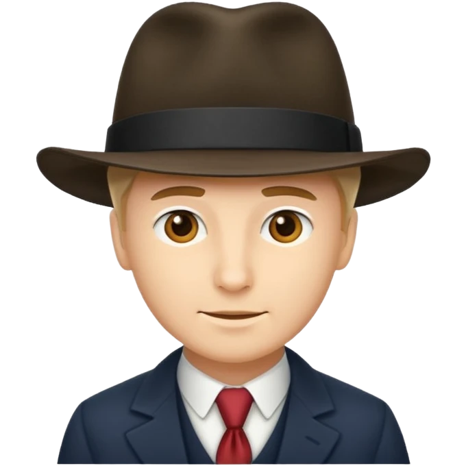 A gentleman tilting his hat downward emoji