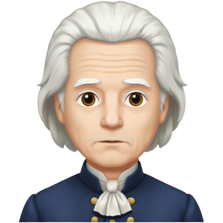 founding father with white hair emoji