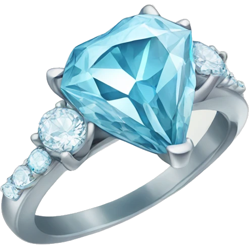 Light blue diamond ring  emoji