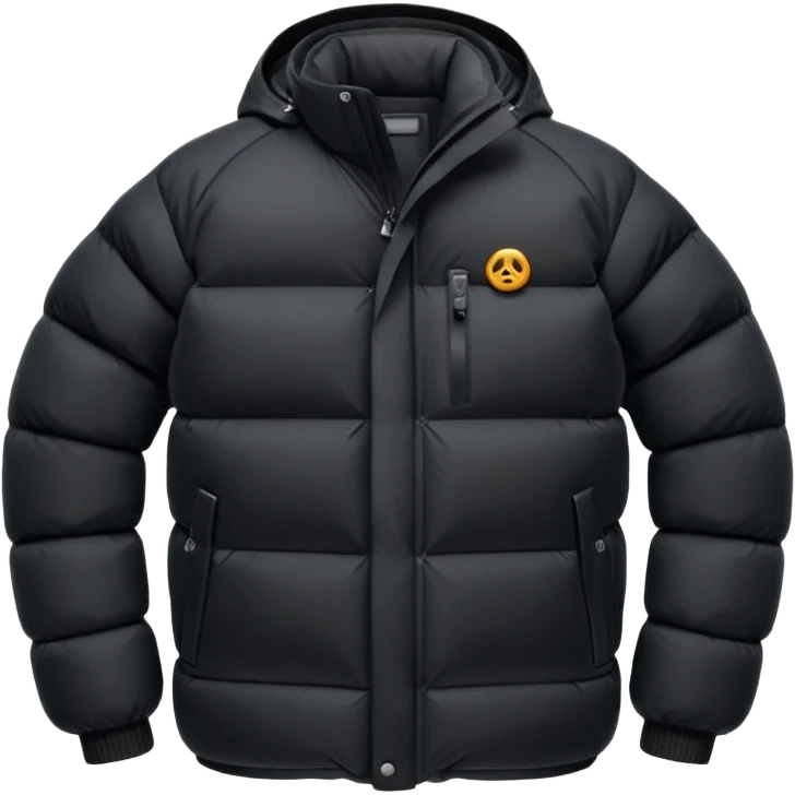 a black goretex puffer jacket emoji