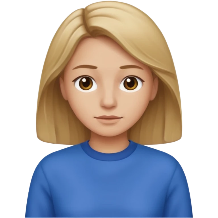 dark blonde in blue clothes emoji