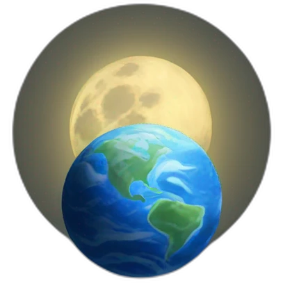 the earth surrounding the moon emoji